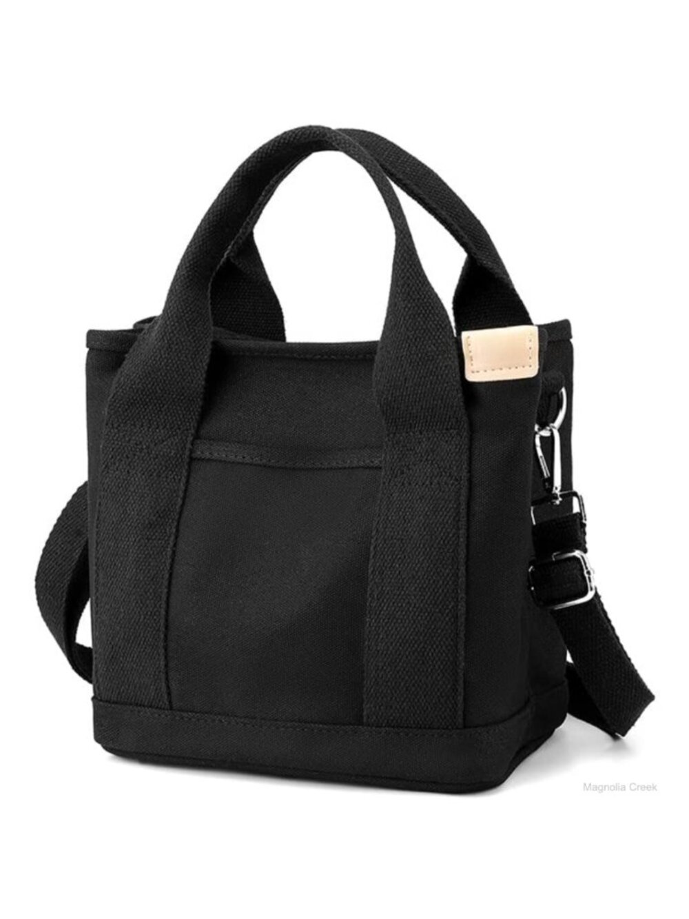 Canvas Tote Bag Crossbody Shoulder Bag with Zipper and Adjustable Strap